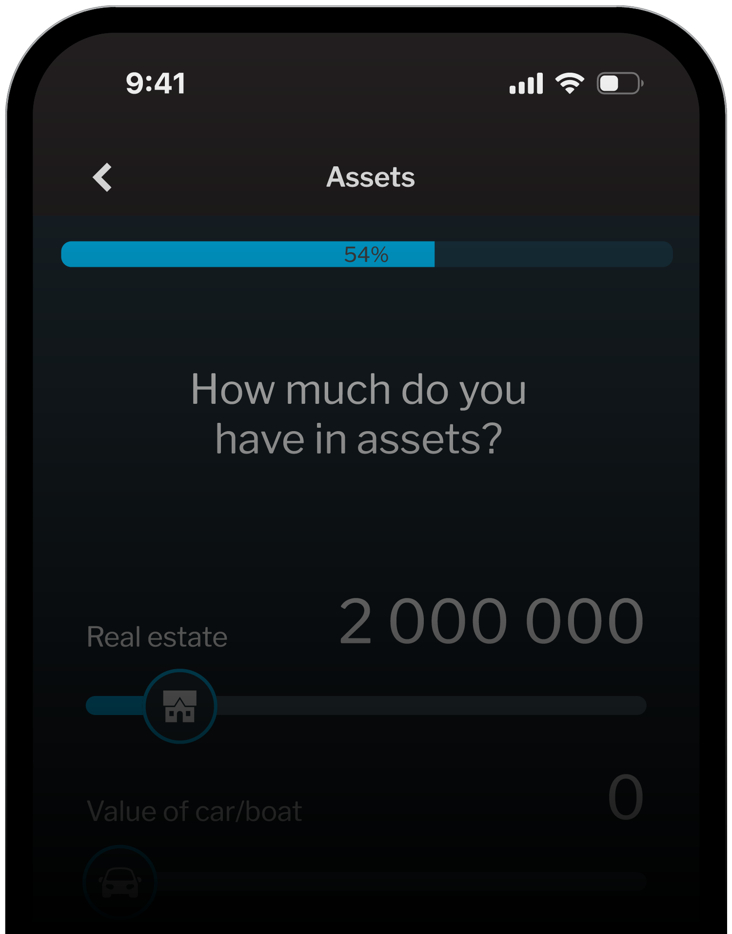 Self-service investor app on phone