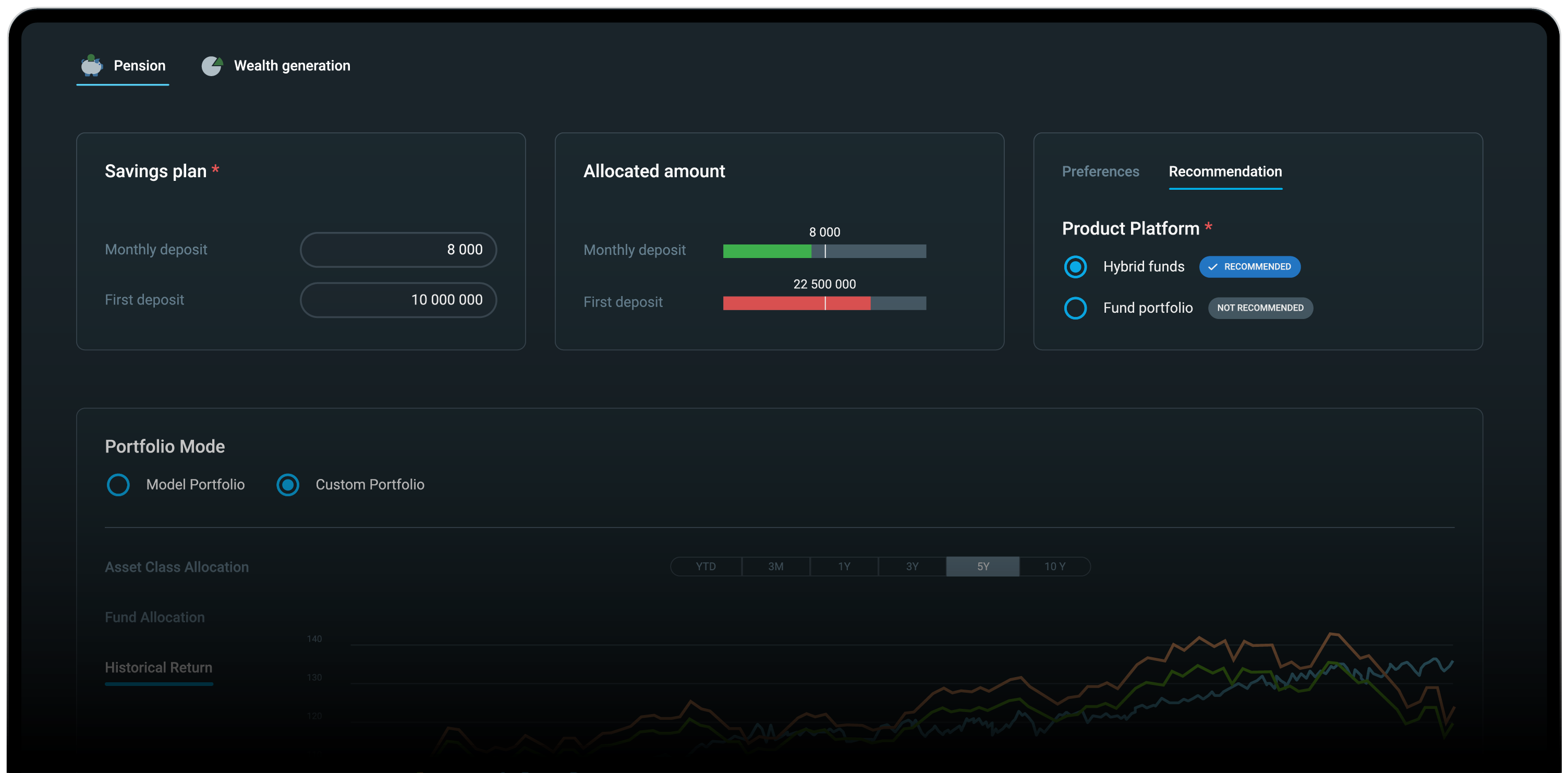 Quantfolio Advisor Flow desktop